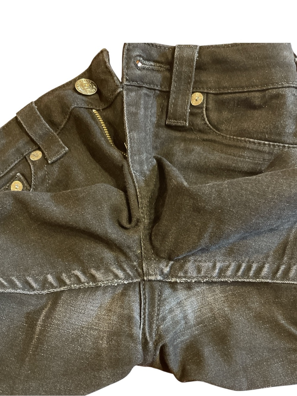 True Religion Size 27 Black Basic Legging Low Rise Skinny Jeans Stretch - Picture 12 of 14